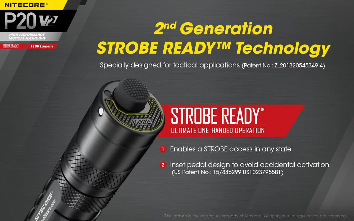 Lumens P20 - - XP-L2 Tactical V6 LED Flashlight 1100 CREE Nitecore V2