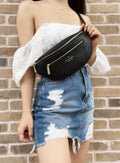 Kate Leather Spade Pebbled Leila Black Fannypack Bag Waist