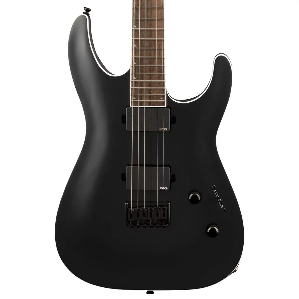 Jackson DX Series Black Guitar - - X Soloist™ Baritone Electric Fingerboard Satin Laurel SLA6