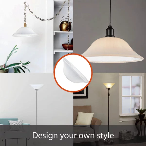 23144-11, Lamp Frosted Diameter Swag Shade Torchiere 5-1/8" Pendant,13-1/4" for Socket Glass Aspen x Height. Base Medium Traditional Creative and Lamp,