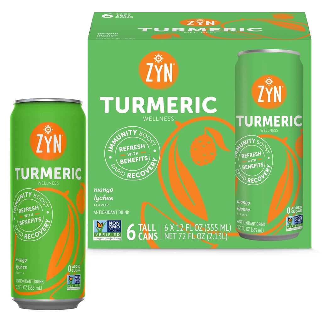 '- Lychee Turmeric Mango Wellness Immunity ZYN (6 Recovery Drinks & pack)