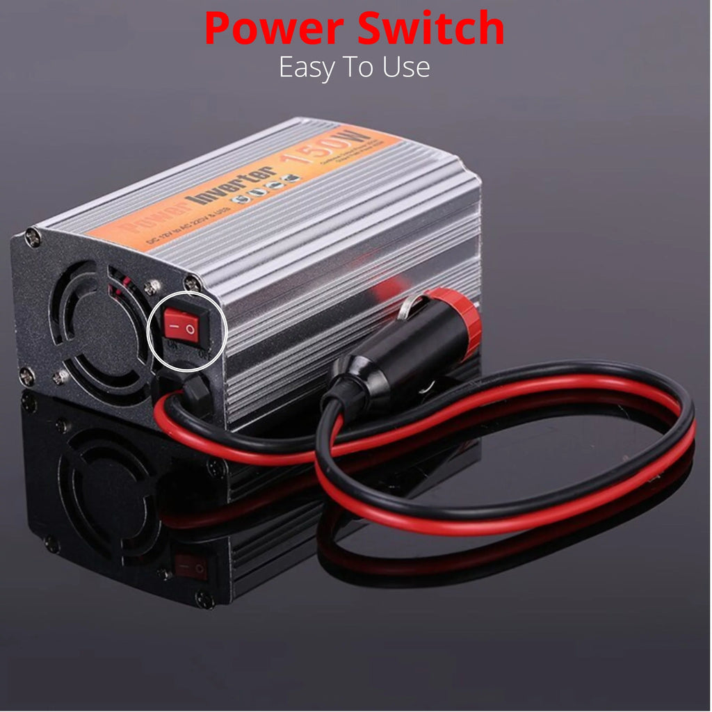 USB Universal to Power DC Socket Charger w/ Protection 110V Fan/Overload 12V 150W Car Inverter Adapter AC Cooling