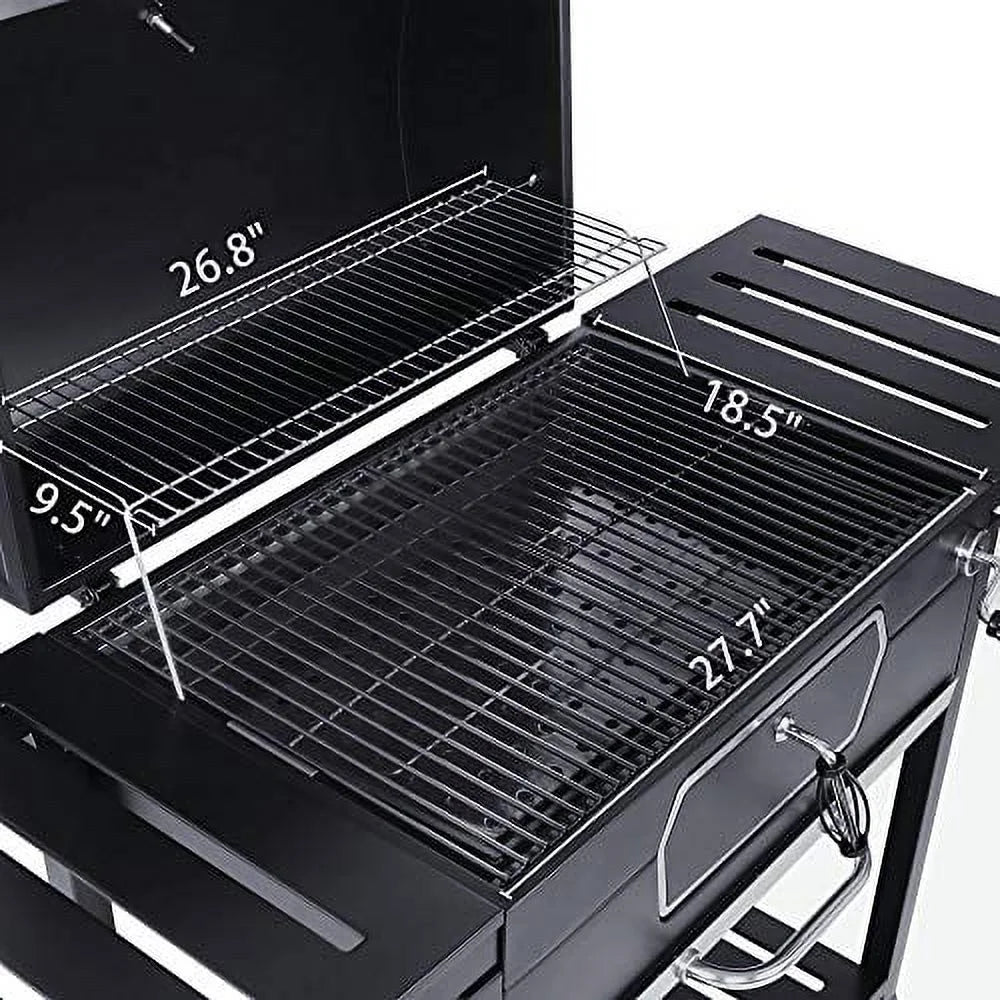 Gourmet Cooking, CD2030AN 30-Inch Grill, Deluxe Royal Backyard Black, Camping Patio Picnic Large Smoker Charcoal BBQ