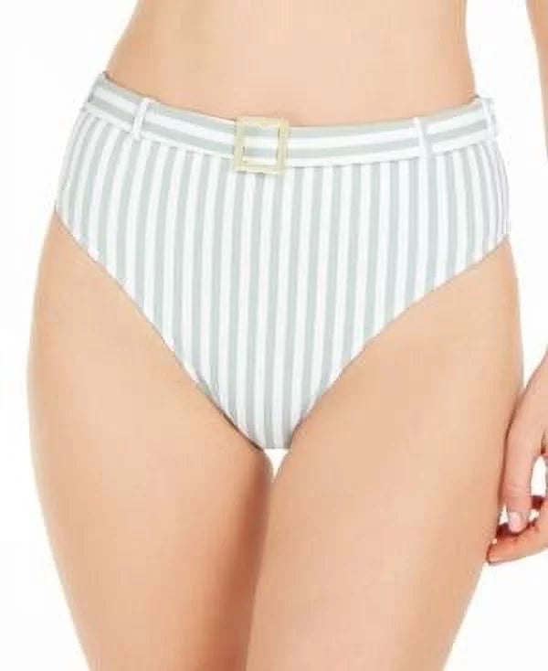 WeWoreWhat Bottom, Striped JADEITE Emily Bikini Small Swim High-Waist US