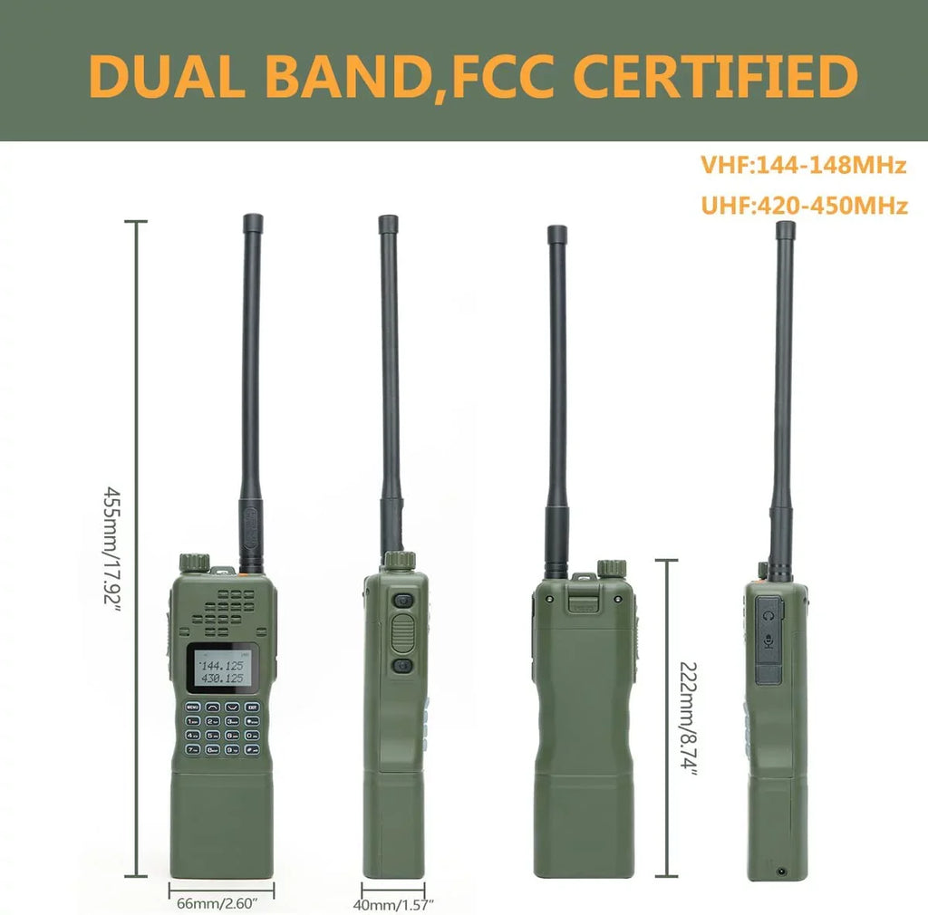 Cable mic,18.8 Programming Bag with Rechargeable Cable,AR-152 Antenna,USB AR-152 Long inch ABBREE&BaofengAR-152 Way Range Walkie Foldable Charger Radio and Kit Talkie 10W Full Tactical Shoulder Two