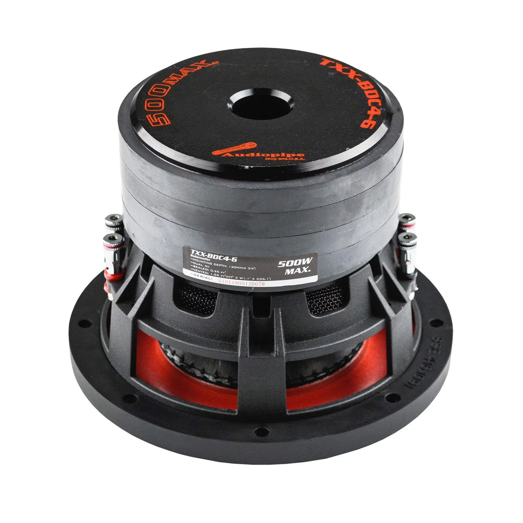 Audio AudioPipe 6.5 Stack 500 Inch Car Watt System Quad TXXBDC46 Subwoofer