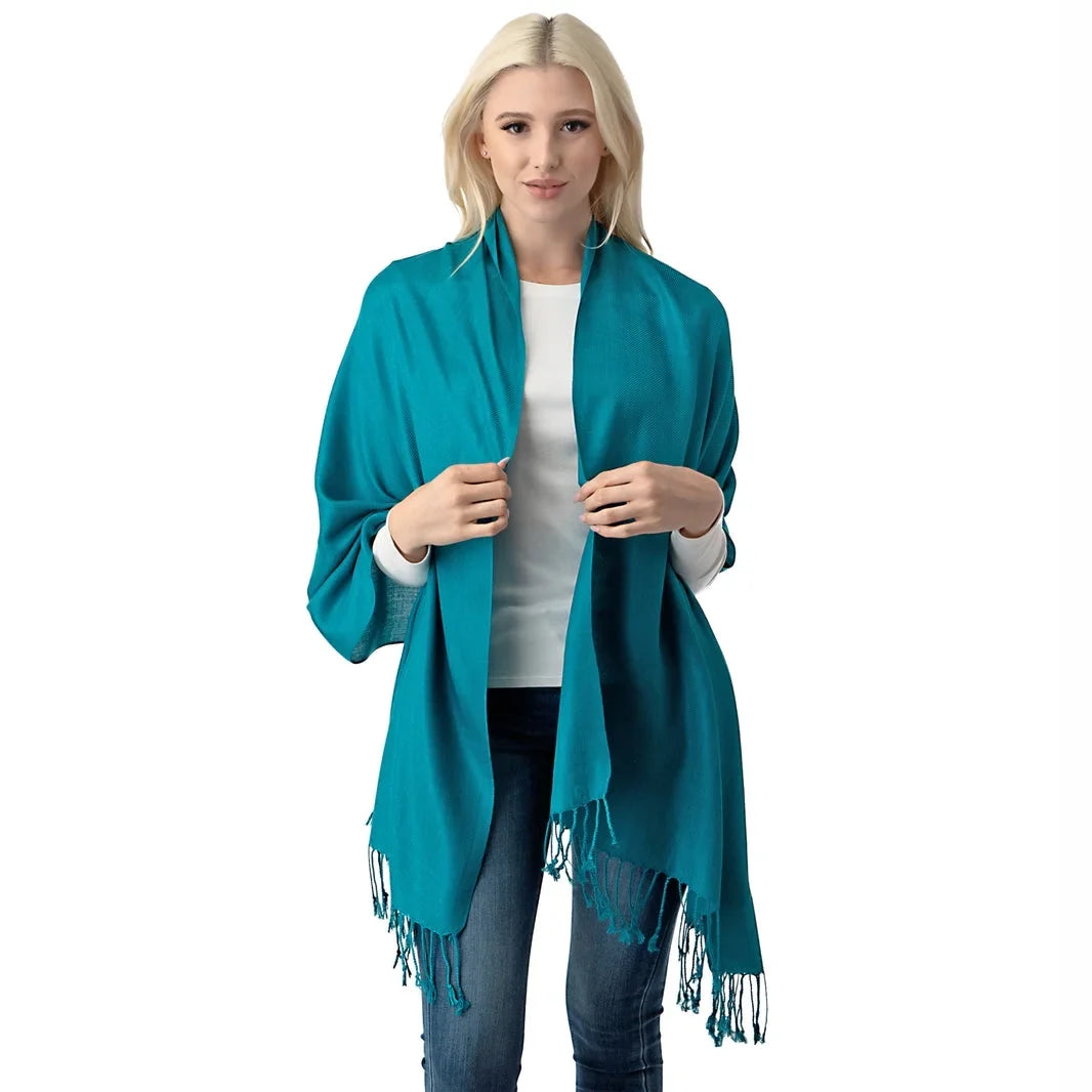 Wedding Pashmina 10 of Set Shawl, Bridesmaid Shawl, Teal Scarf Bridal Shawl Wrap,