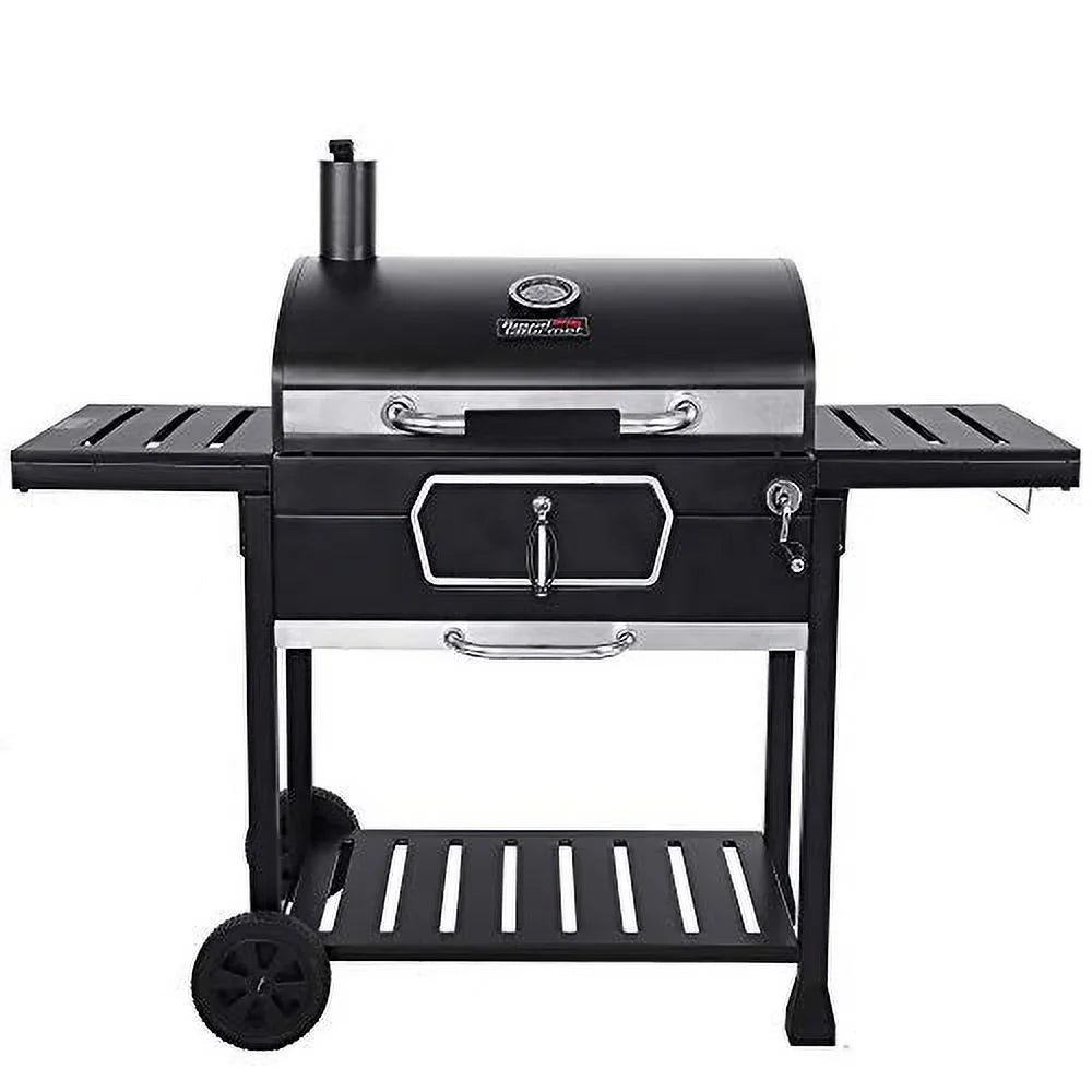 Gourmet Cooking, CD2030AN 30-Inch Grill, Deluxe Royal Backyard Black, Camping Patio Picnic Large Smoker Charcoal BBQ