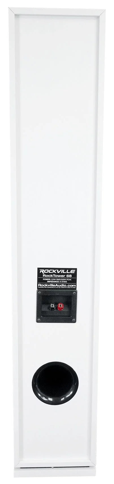 Home Tower Audio 8 Ohm (2) 68W Passive White Rockville RockTower Speakers