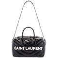 Calf Laurent Saint 525145 Leather Miles Bag Black Bowling New Logo Duffel