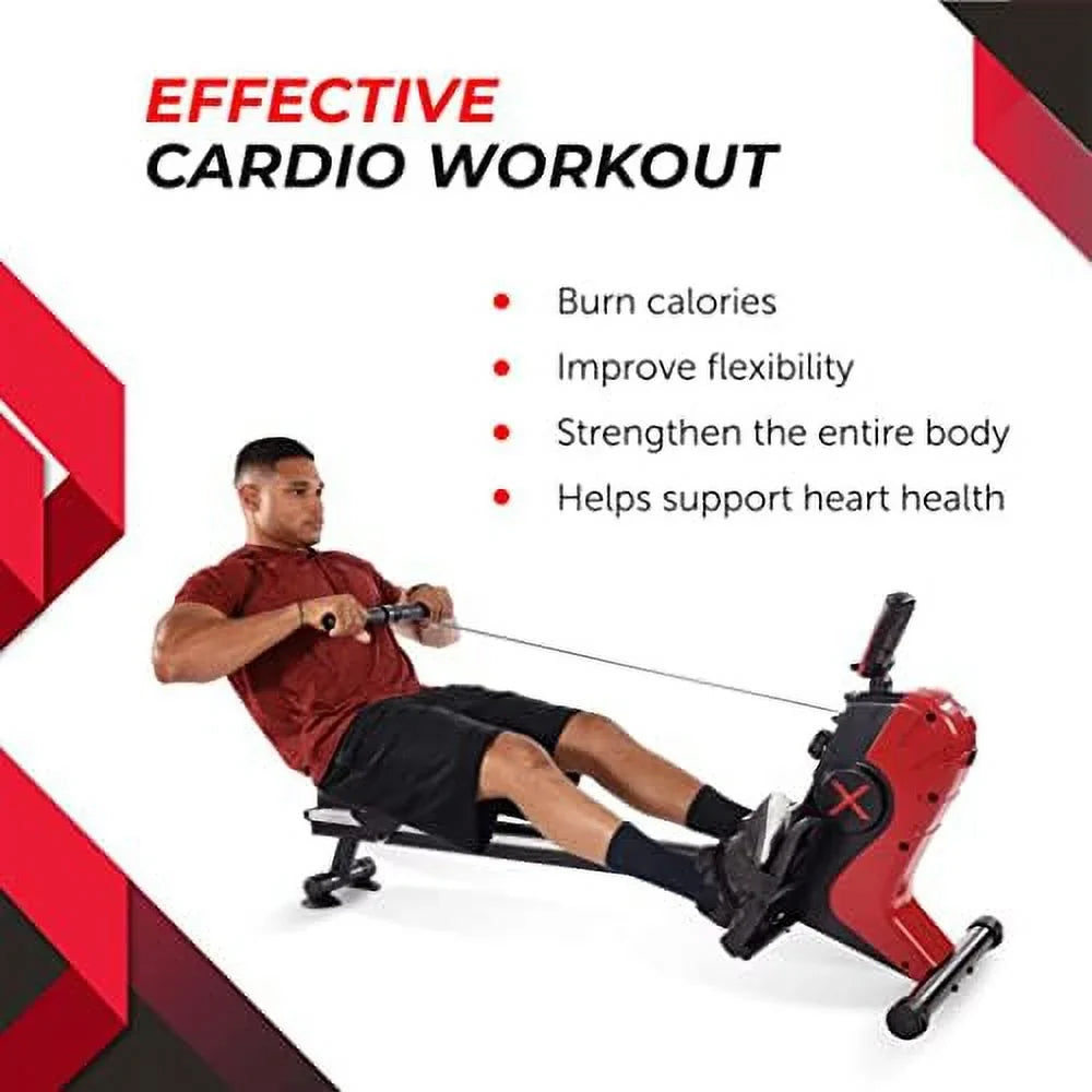 250 Machine With Magnetic - Weight - Home With Machine Up For Resistance Rower Rower Magnetic Workout Lbs To Capacity Rowing App Gym - Fitness