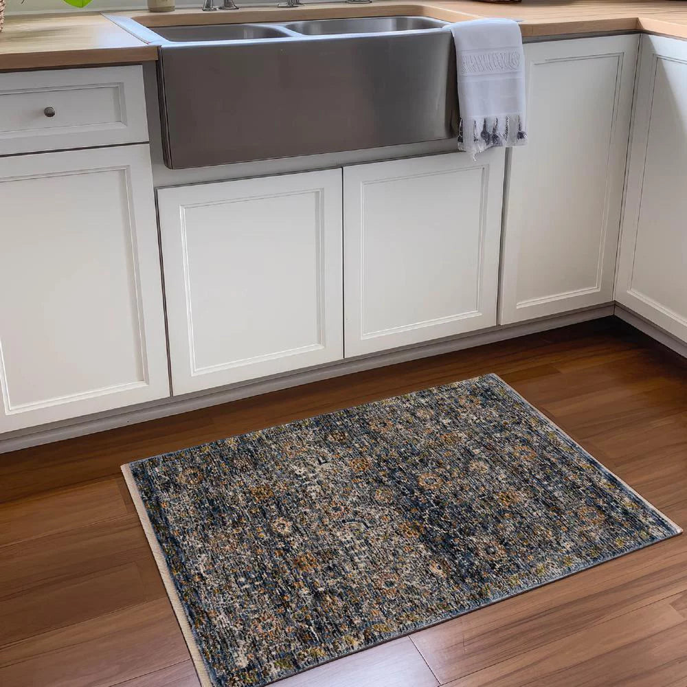 Dalyn Navy 2'6" YA6 Yarra x 1'8" Rug Rugs