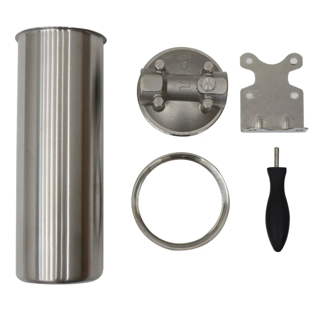 Bracket Particles with Housing 10"L Filter Pin PreAsion liquid Rust Wrench Filtering Scale for Cartridges Dirt 3/4"NPT Heavy-duty