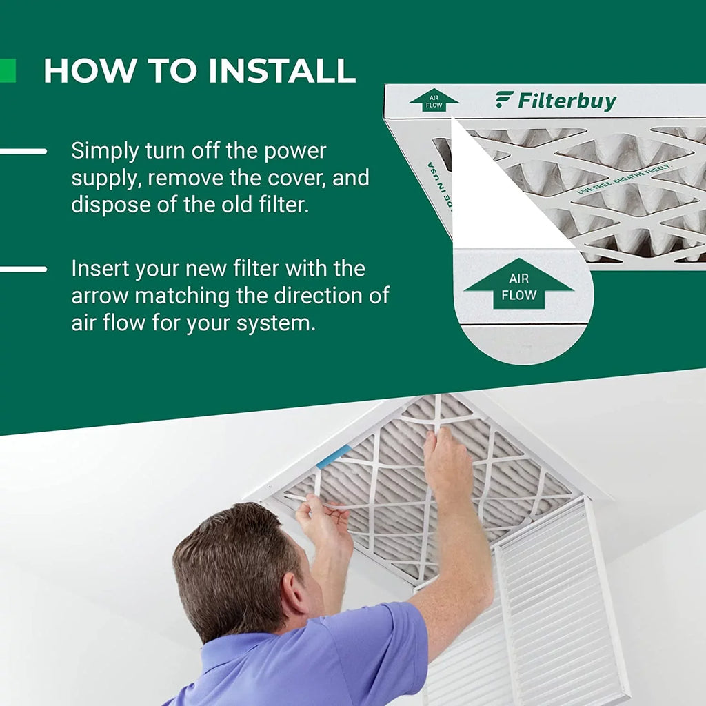 Filterbuy MERV Furnace HVAC 11 12x24x2 (2-Pack) Filters Pleated Air AC