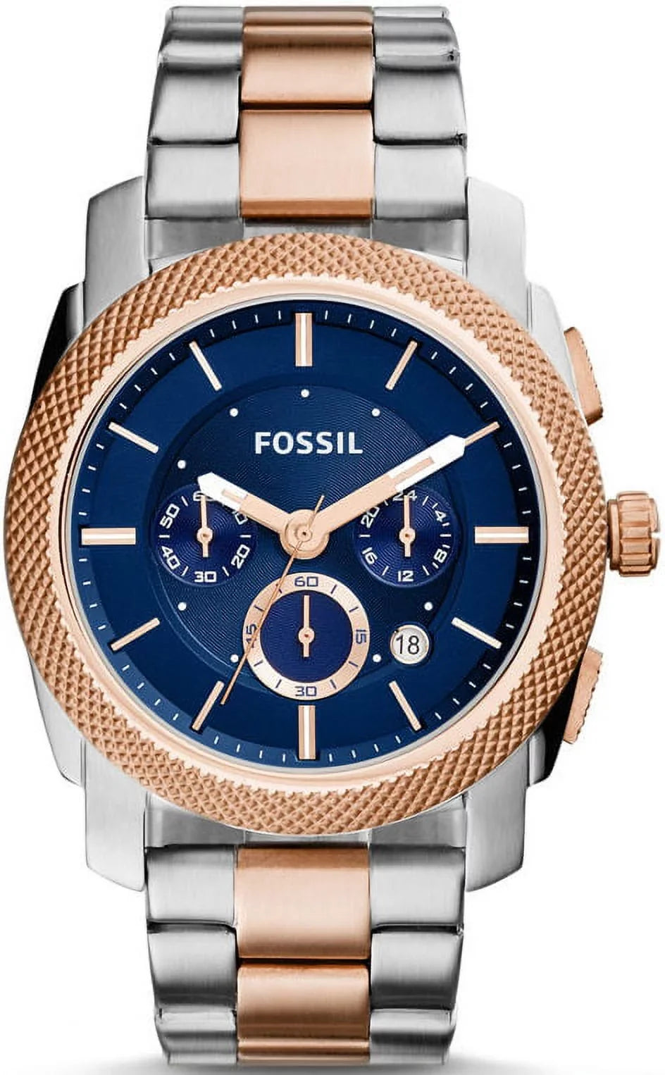 Stainless-Steel Quartz Fossil Gold FS5037 Watch Rose Men's