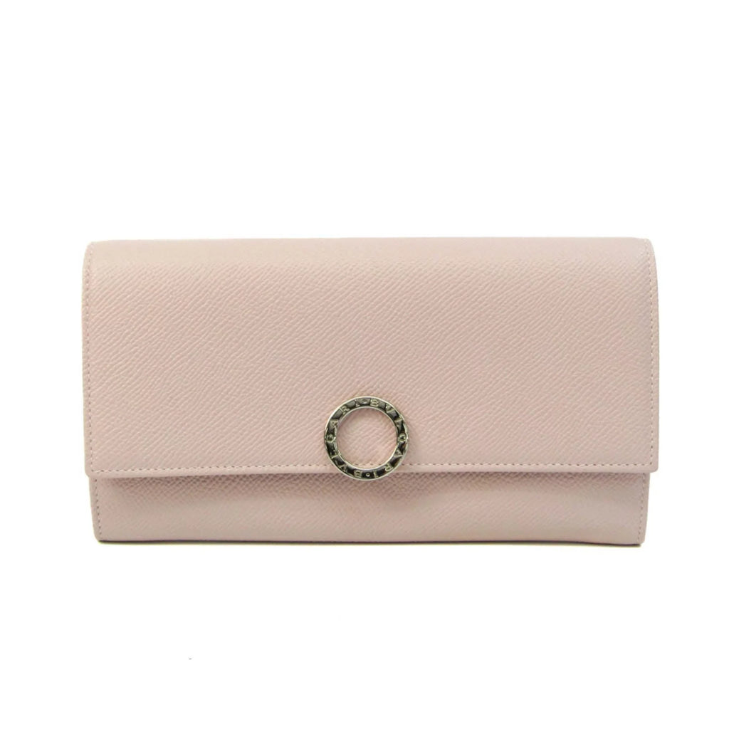 Bvlgari (Good) Pre-Owned 30415 Wallet Women's Pink Long Bvlgari (bi-fold) Leather Bvlgari