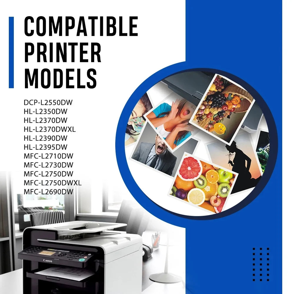 HL-L2350DW Toner, Printer ) Set and Unit (2x Toner TN-760 MFC-L2690DW for Drum Compatible DCP-L2550DW MFC-L2710DW DR-730 Drum TN730 Cartridge 1x Brother DR730 Unit TN760