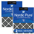 Pleated (3 Pleated 2 + Carbon Pack 12 MERV Air 5/8) Pure Nordic Filter 16x20x4