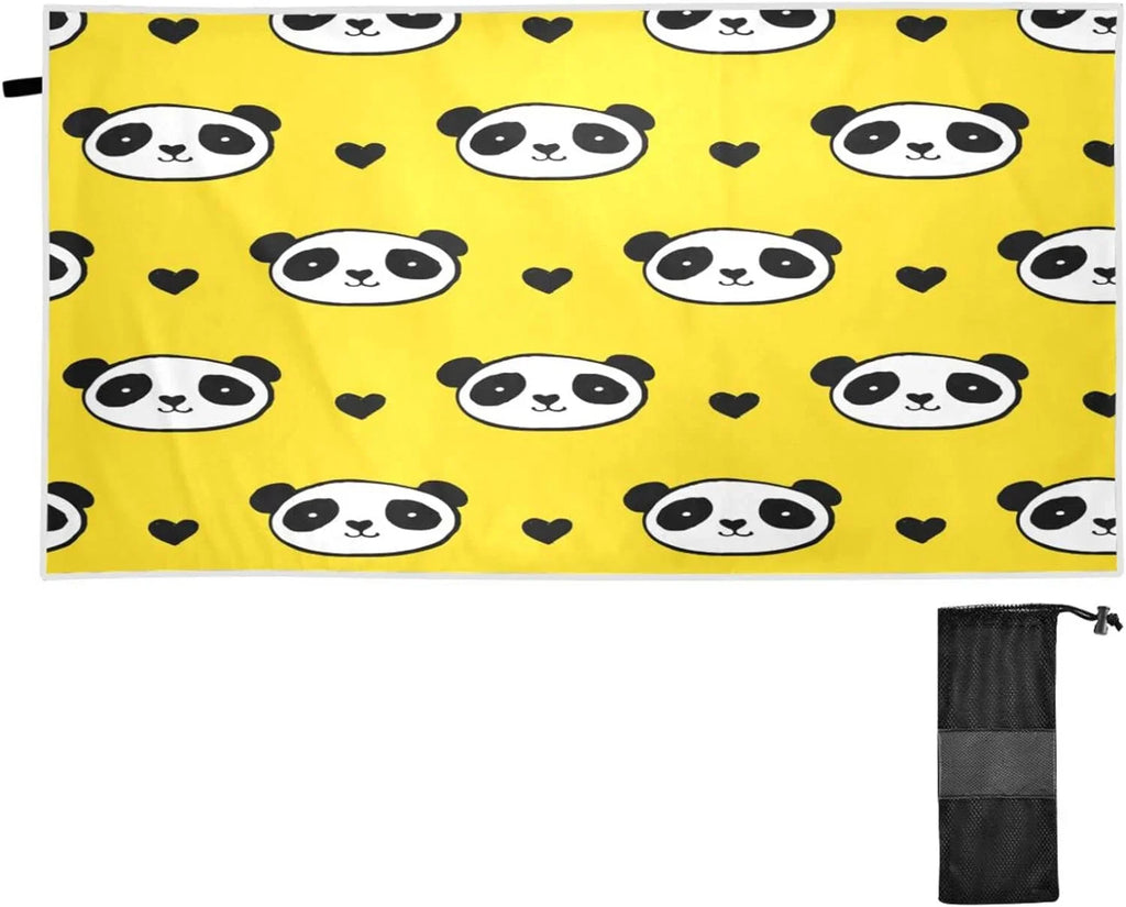 Lightweight Sand Shower Towel, Oversized Towel Quick Multipurpose Panda Yoga Bath Towel Microfiber Beach Blanket, 30”X60” Swim Towel Pool Free Bestwell Dry Thin