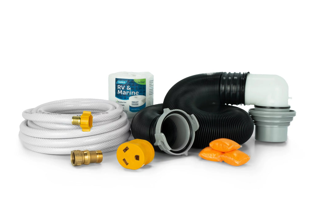 with Right Start Boxed Basic Season Starter RV RV Outfit (47808) | Kit | Camco Out Deluxe Accessories to the Multicolor Your