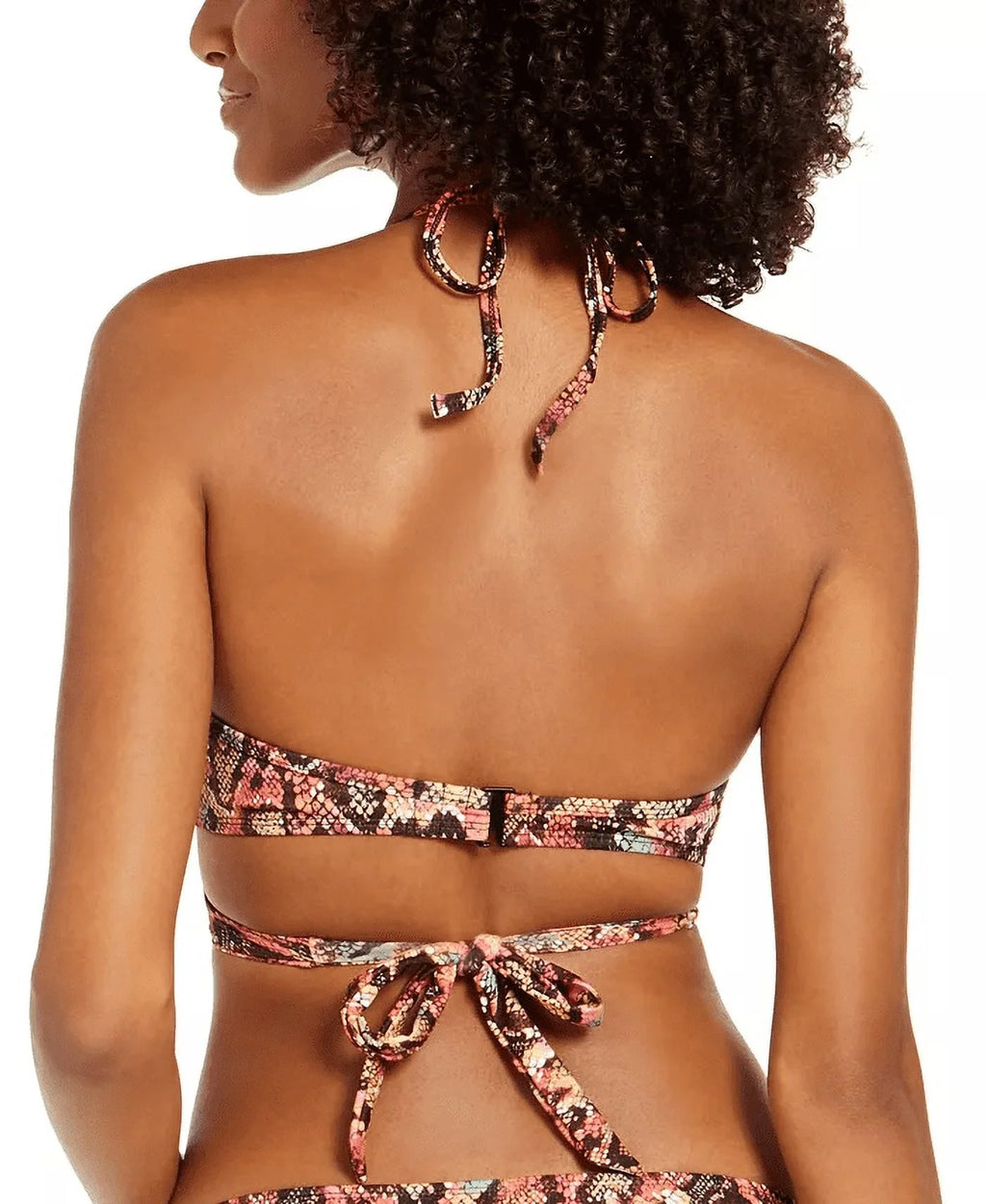 D Reptilia Sized Multi,34 Bra Bikini Top,Python Sundazed Printed Womens Halter