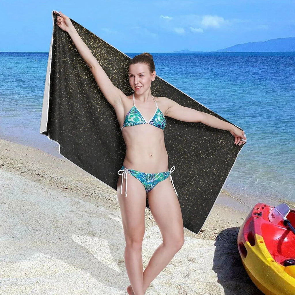 Glitter Absorbent Holiday（72） Bestwell Towels - Swimming Oversized Lightweight Texture Travel Super Compact Dry Camping Beach - Towel Towel Quick for