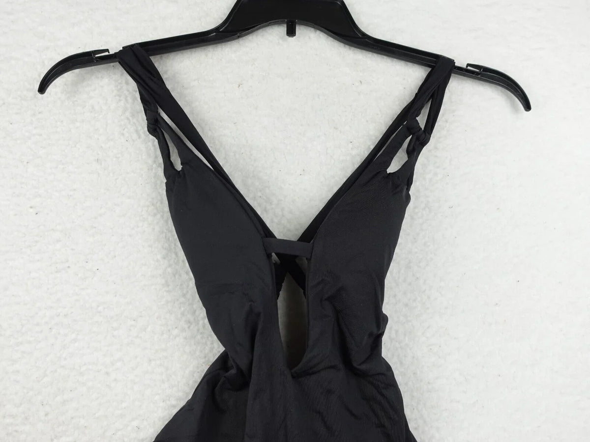 Swimsuit Skylar Rebecca One-Piece Plunge BECCA Virtue XS Black - - Color Code
