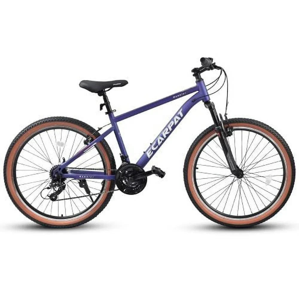 Mountain Womens Twist Steel Bicycles(Blue-Purple) 26 Mens 21-Speed Snow U-Brakes Youth Commuter Bike Trail Mountain Beach Frame Inch Teenagers Carbon Shifter, Wheel, City