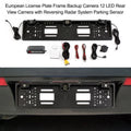 European Plate Parking 12 Sensor License Camera System View Frame and - Rear Integration Camera LED with Reversing