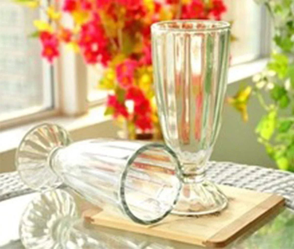 Retro Design Milk 12 Fountain Malted Cream Shake Soda Parfait Tea Soda Vintage Ice oz Smoothie Glasses 6 Iced