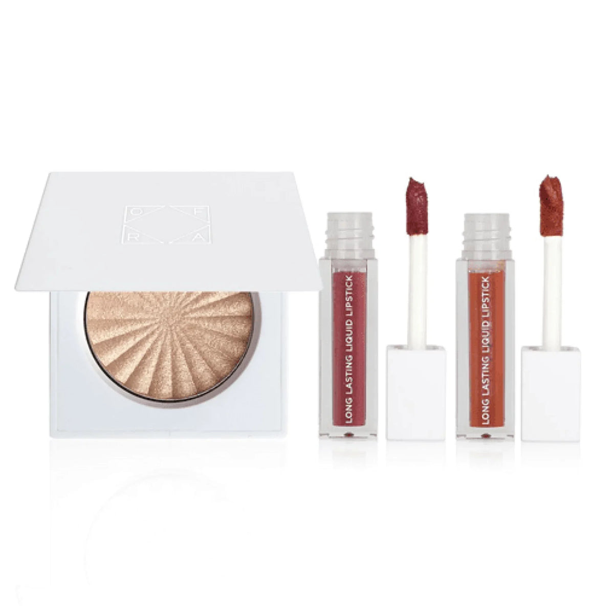 Set - piece - 3 & OFRA Winter Lipstick set Highlighter Holiday Heatwave -
