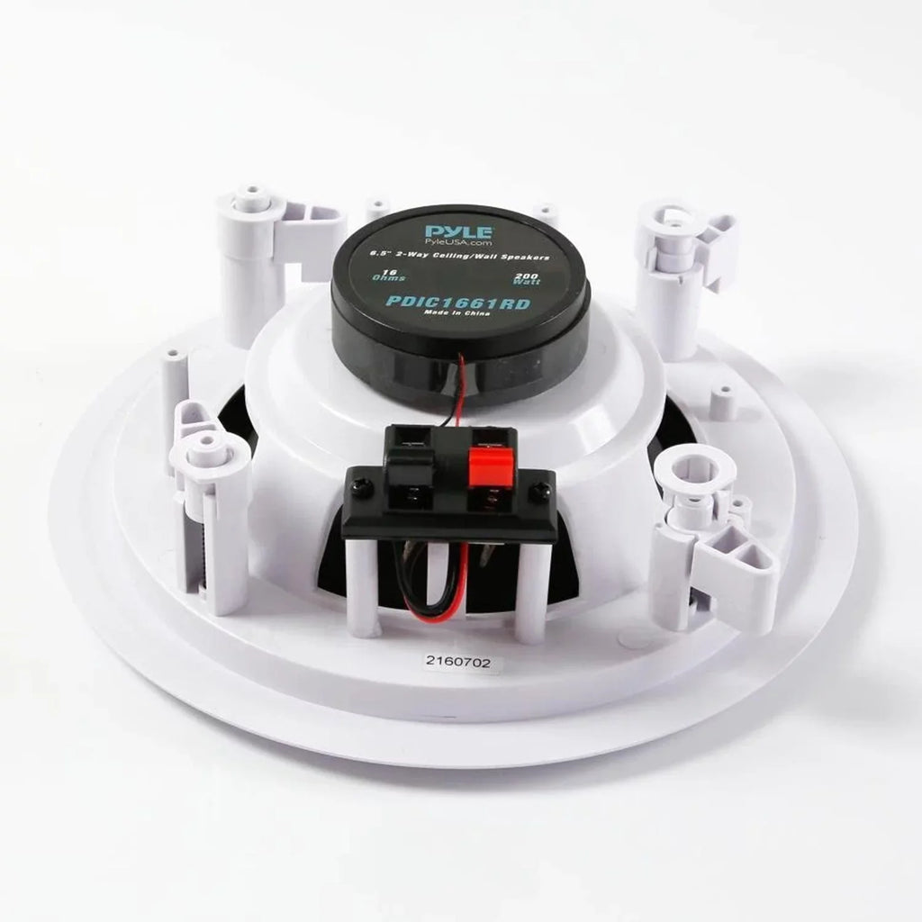 Pairs) System 6.5 Watt 2 Way Inch In Wall (4 Pyle PDIC1661RD Speaker Ceiling 200