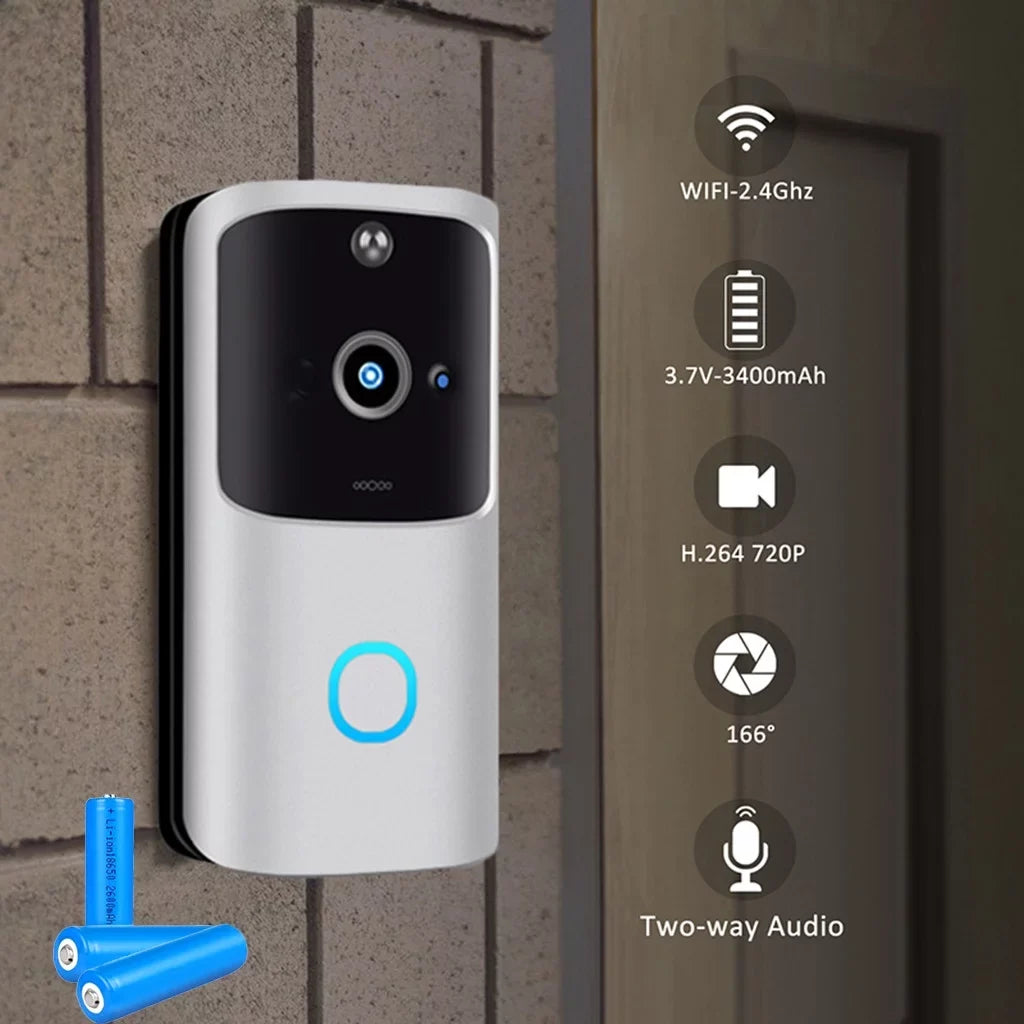 Doorbell Motion Wifi Doorbell Hd Camera Operated for & Vision Night Audio Wireless Ios&Android Speaker Video