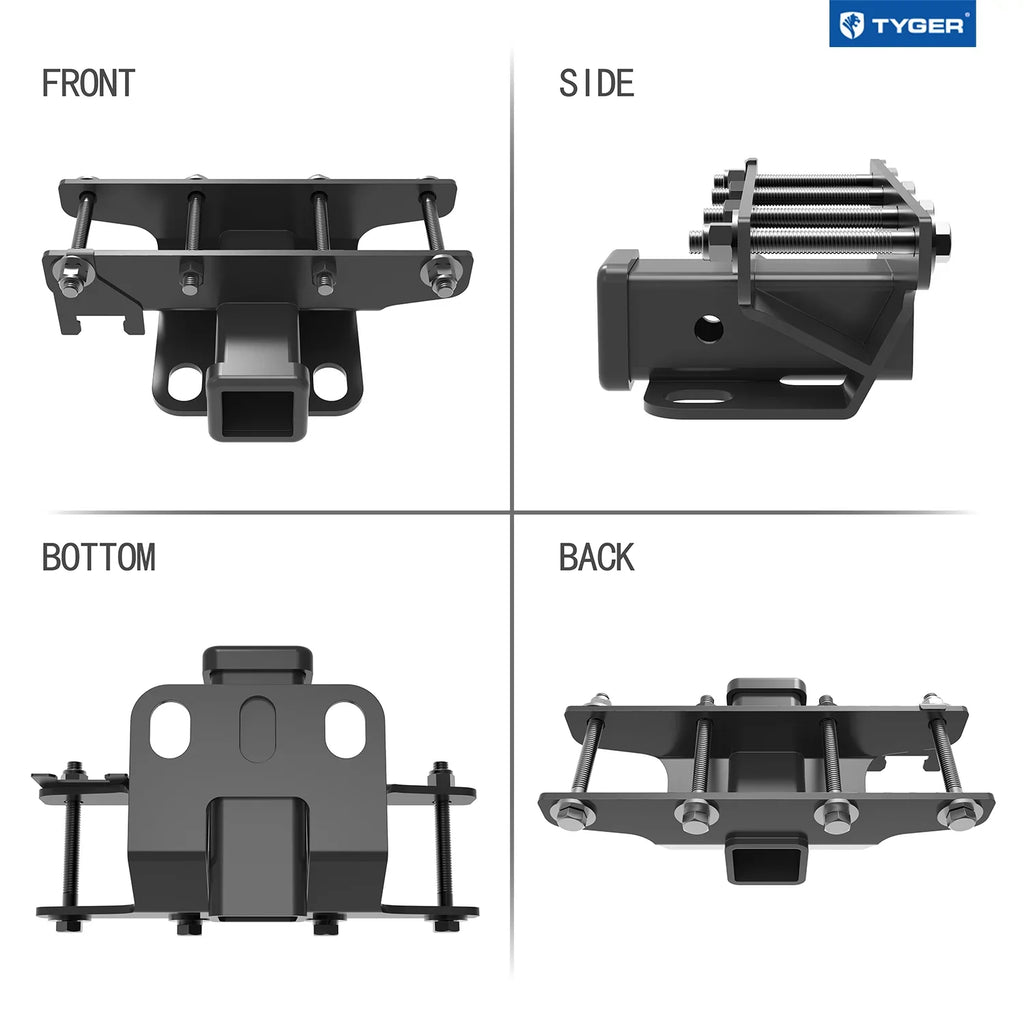 Auto Trailer (Include Tyger Compatible Factory Hitch engine; Hitch design TG-HC2J003B Cover with 20-24 & Rear Tow inch Jeep 2 Towing diesel 4xe) 21-24 JL/JLU Hitch Receiver 2018-2024 Wrangler Kit