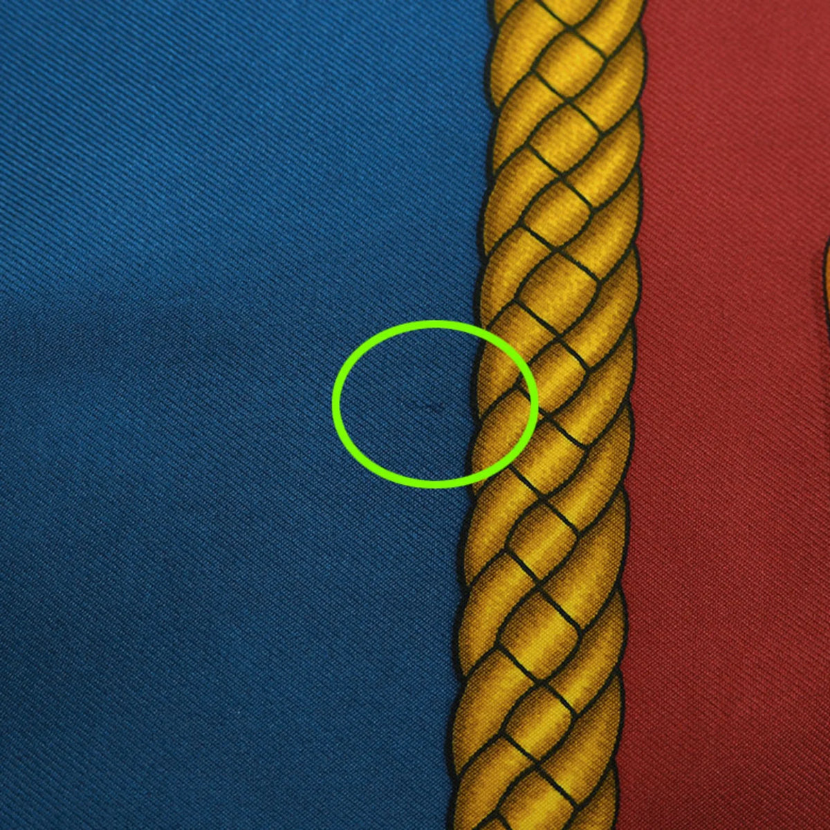 Tambour TAMBOURS HERMES (Good) Muffler Pre-Owned Blue LES 90 Taiko Hermes x Carre Red Scarf
