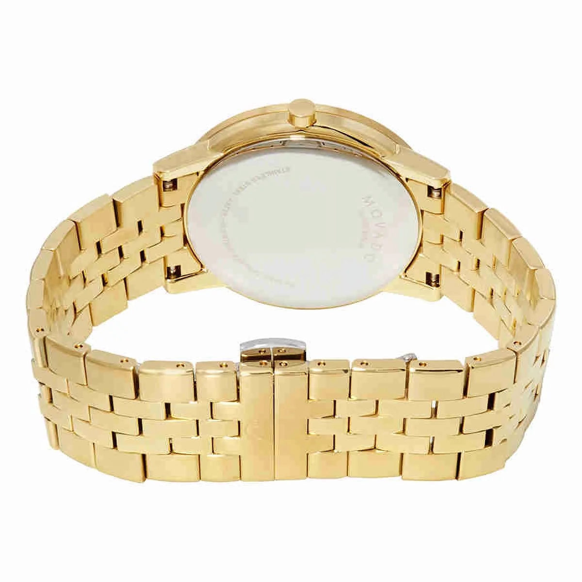 Movado PVD Museum 0607203 Watch Men's Classic Dial Yellow Gold Black