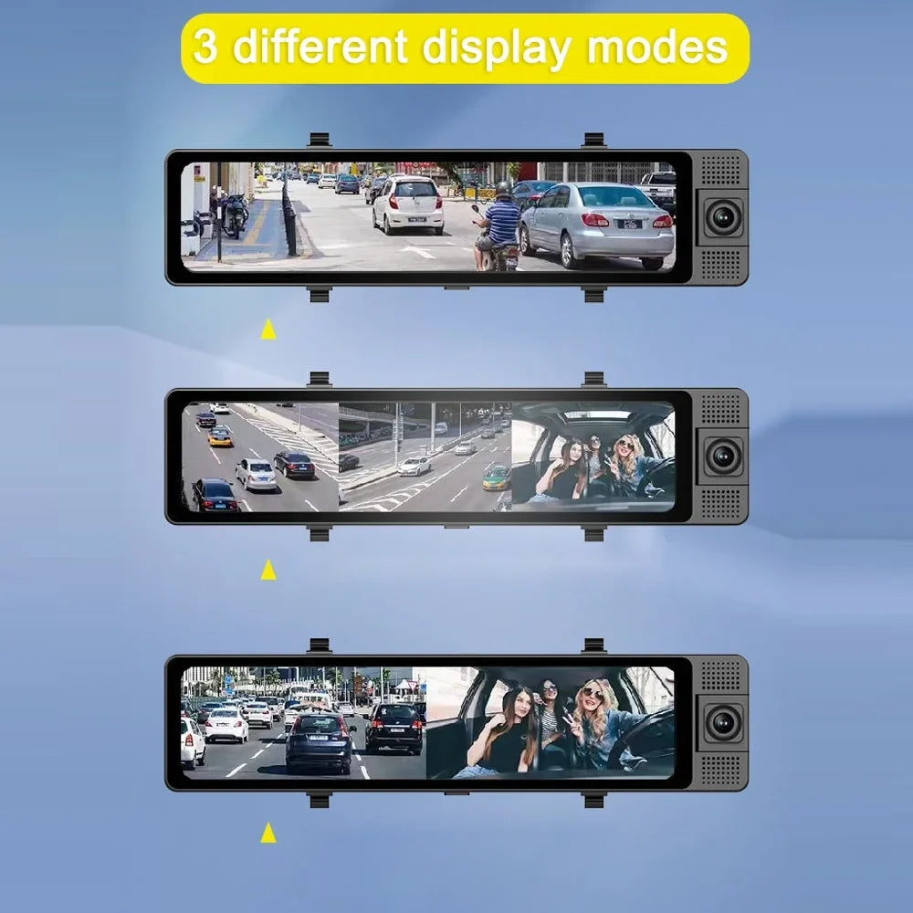 Camcorder, Recorder Safety Camera, Wide Dcenta Angle Car Dashcam Clear Auto Recorder, Rearview Mirror