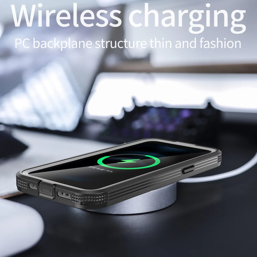 for Screen for Pro 360][IP68 14 MagSafe] Max Dropproof][Dustproof][Compatible 14 Black - 6H iPhone with Pro Max Underwater][14FT Military Waterproof, Built-in [Real 6.7" Protector Case iPhone