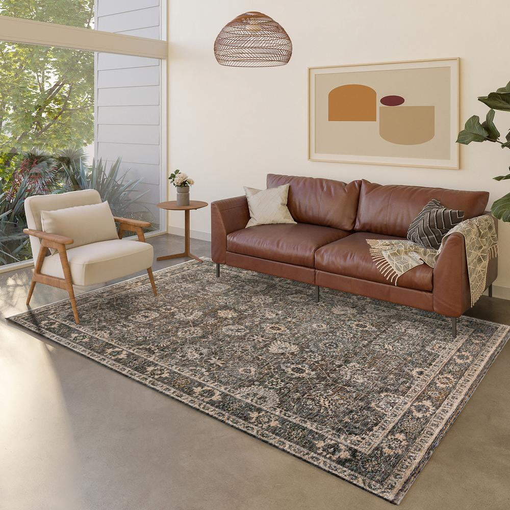 YA5 Yarra Rug 3' Pewter x Rugs 5' Dalyn
