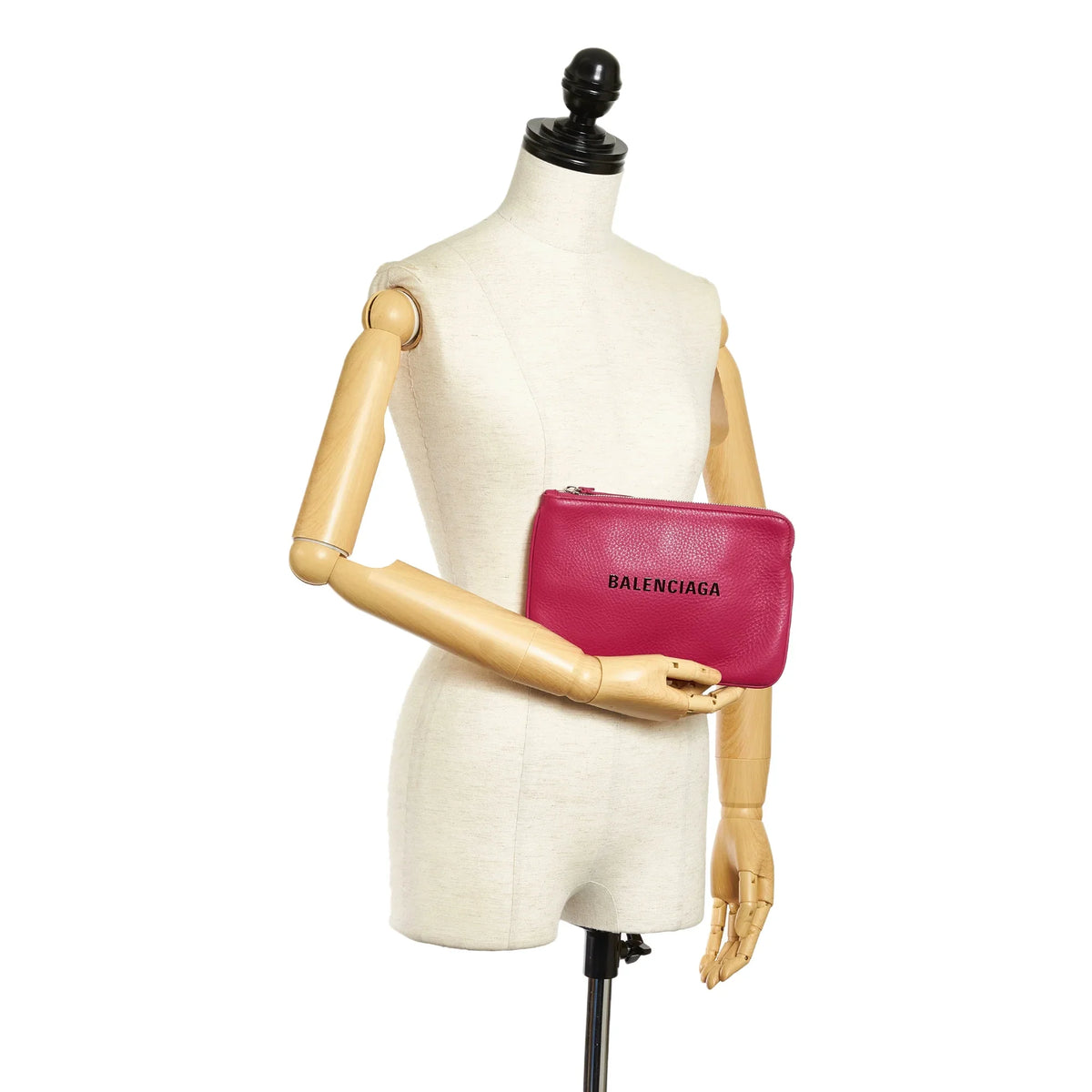 Women Pre-Owned Authenticated Pink (Good) Balenciaga XS Pouch Leather Everyday Calf