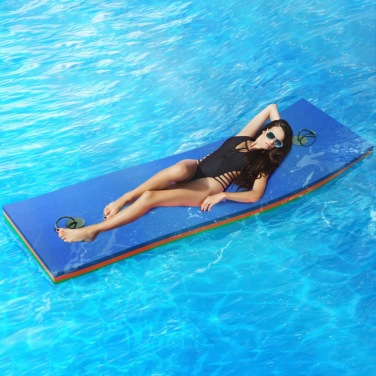 Float Lake Blue 3-Layer 6x2ft Mat Pad Lily liquid exterior Recreation liquid River Activities, XPE for Magshion Floating Foam Ocean liquid Mat, Pool Tear-Resistant Floating Pad,