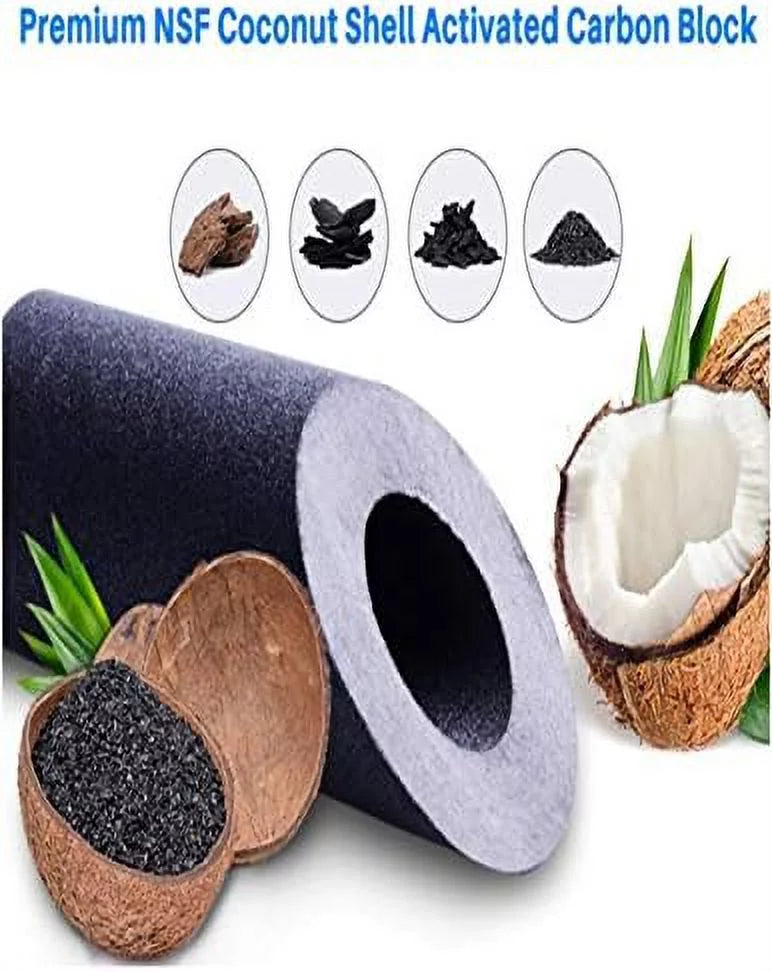 Large Carbon Models Replacement Home & 5 Filter Remove Whole With Micron liquid Capacity Bad Taste Replacement Filter Compatible liquid Cartridges House - Odor 6 Whole Pack Cartridge WHA4BF5
