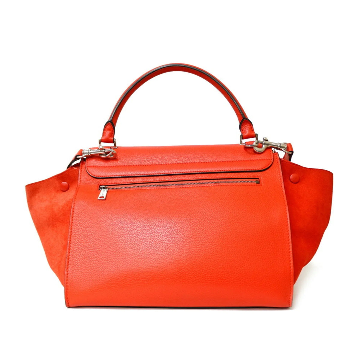 Orange (Fair) CELINE Pre-Owned Leather Celine Women's Trapeze Handbag