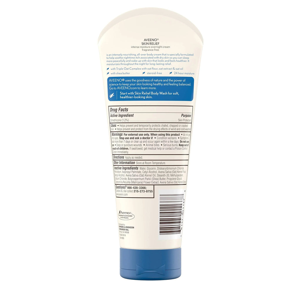 Overnight Skin With Protectant Fragrance- Itchy Dry Intense Complex & Natural Relief, Steroid-Free, Triple Relief & For Oz Therapeutic Moisture 7.3 Shea Skin Oat Butter, Aveeno Cream Dimethicone Skin