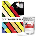A3 Transfer Film Sublimation Fabrics Film and for - DTF Clear Heat Transfer A-SUB DTF Paper Powder 11.7"x16.5" Powder DTF Dark/Light Transfer Film for and Adhesive