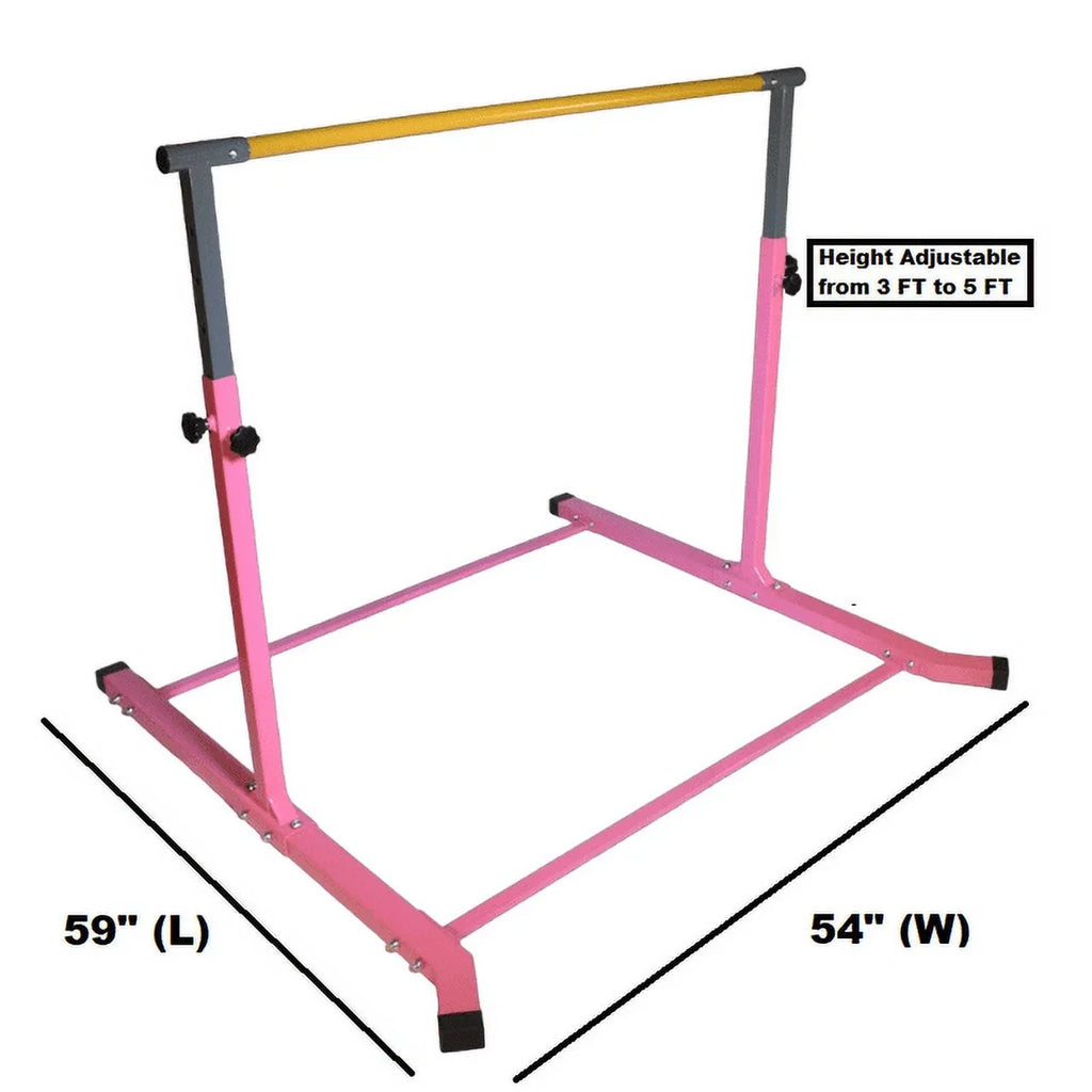 Kip Bar: Training, Star-TD Gym Adjustable Gymnastics FT, 5 Heavy Junior Home Equipment Duty, 3-5 Pink