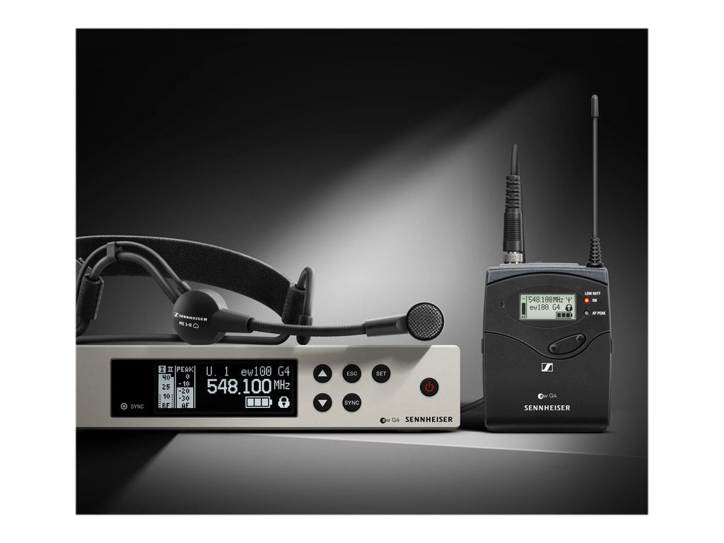 100-ME3 System Sennheiser Microphone G4-ME3-A1 - Wireless Pro EW (470-516Mhz), Sennheiser Audio Headset Band Cardioid A1 100