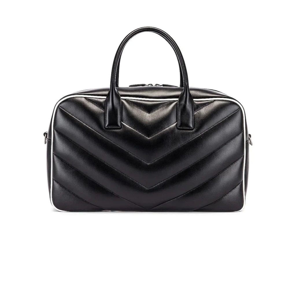 Calf Laurent Saint 525145 Leather Miles Bag Black Bowling New Logo Duffel