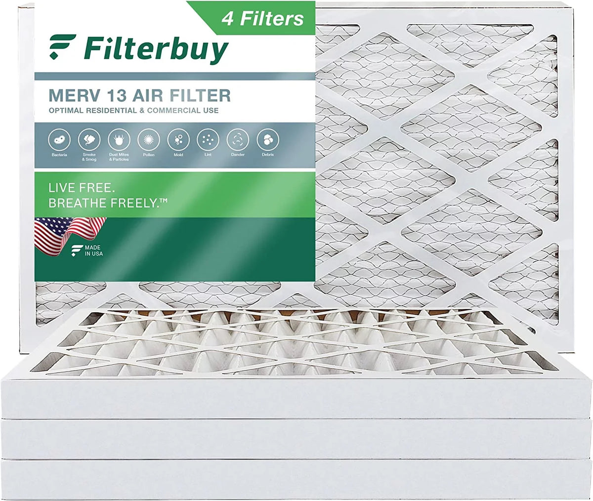 13 AC MERV Filters Pleated 12x24x2 HVAC (4-Pack) Furnace Filterbuy Air