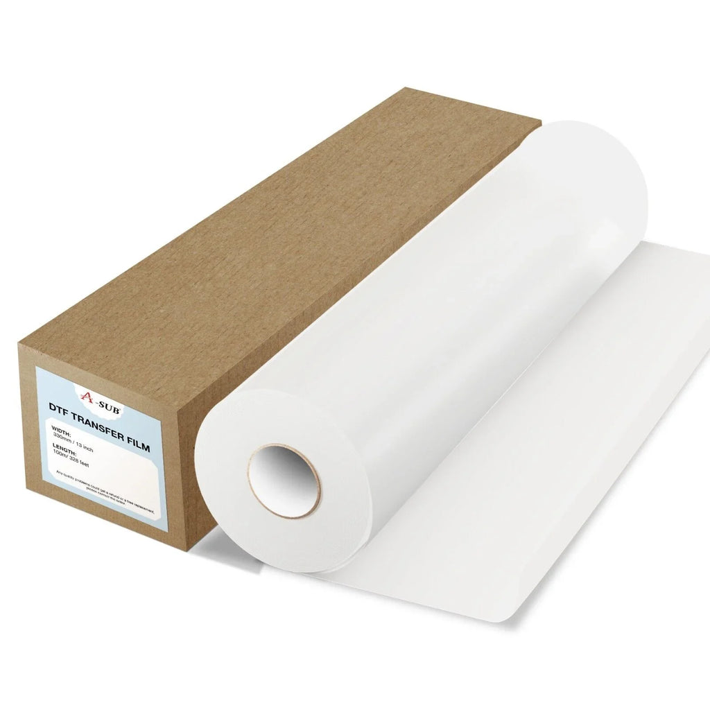 DTF Roll Transfer, Roll for DTF X DTF Paper Sublimation Heat 13"x328' FT Transfer A-SUB 328 in Film 13 Film DTF